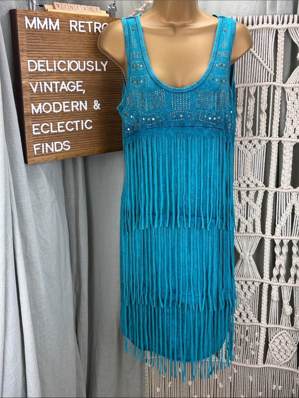 Anne French Turquoise Tank Top